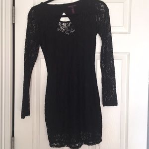 Black lace dress